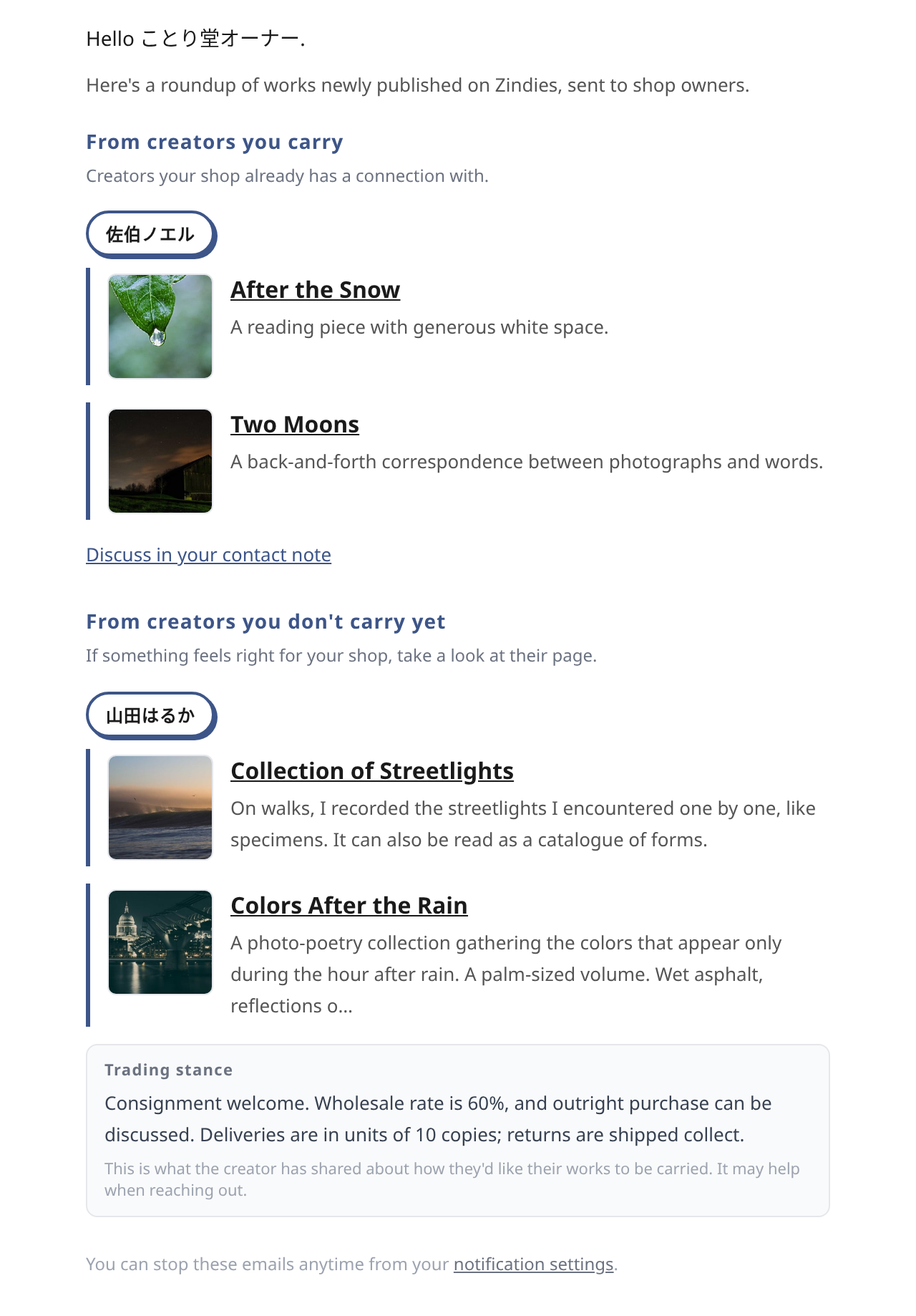 The New Works Digest email